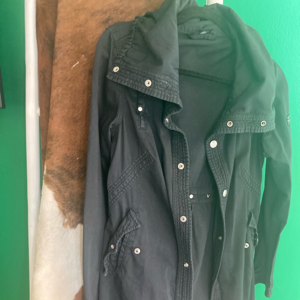 Black Diesel trench coat in great condition